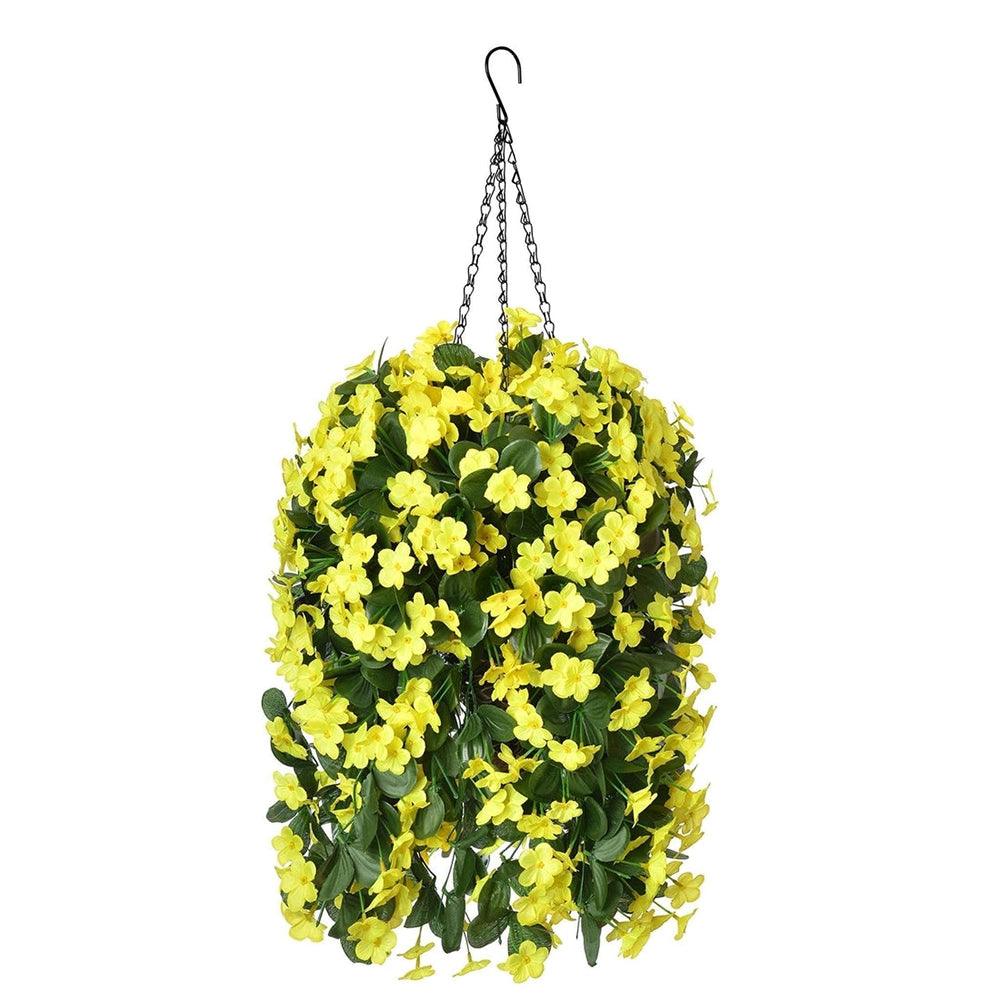 Faux Silk Orchid Vines Hanging or Potted, Outdoor Decor - 19&quot;/ 35&quot; - HyeFlora