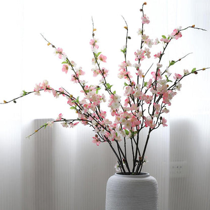 4 Stems Of Artificial Silk Plum Blossom Branches - 47” - HyeFlora