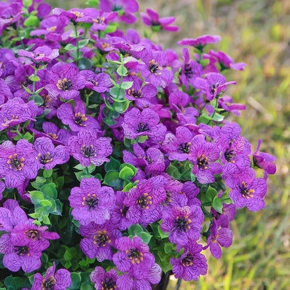 14&quot; Silk Daisy with Eucalyptus 12 Bundles- Purple - HyeFlora