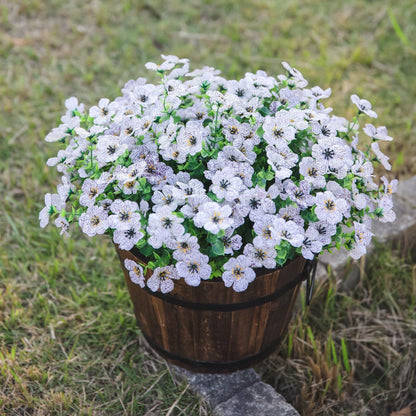 14&quot; Silk Daisy with Eucalyptus 12 Bundles- White - HyeFlora