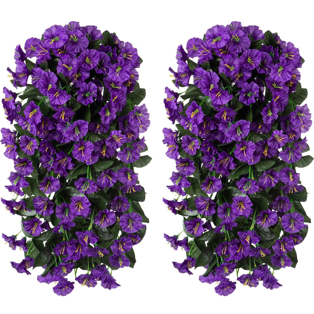 19&quot; Faux Silk Morning Glory Vines 2PCS - Purple - HyeFlora