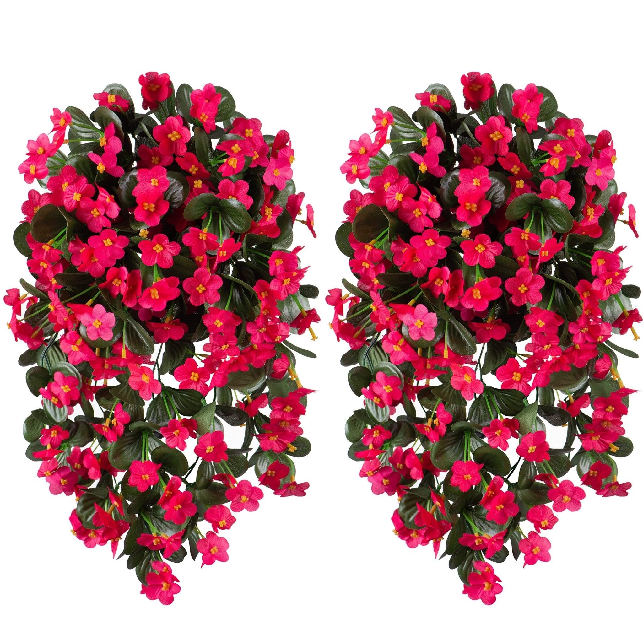 19&quot; Faux Silk Orchid Vines 2PCS - Hot Pink - HyeFlora