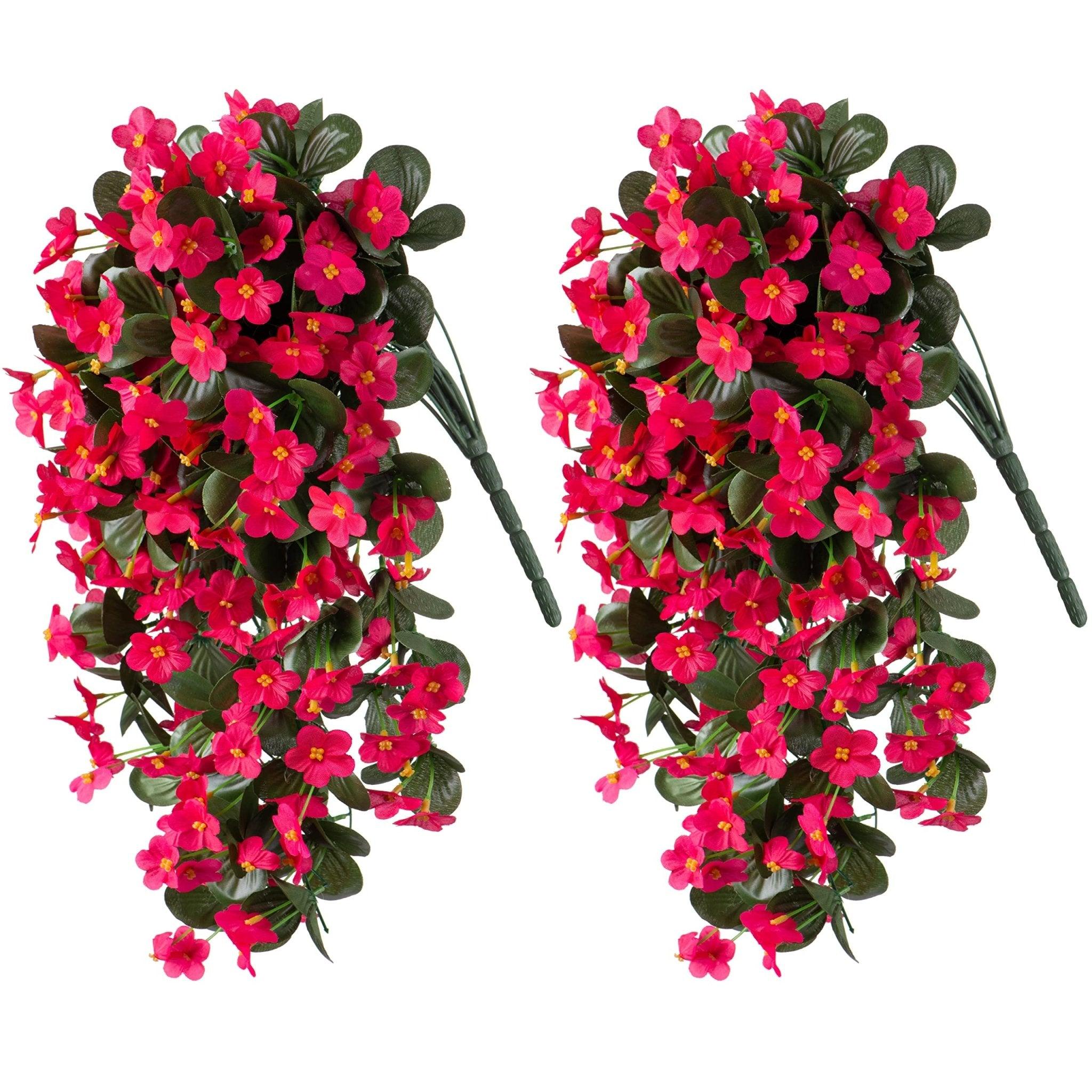 19&quot; Faux Silk Orchid Vines 2PCS - Hot Pink - HyeFlora