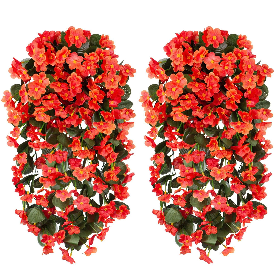 19&quot; Faux Silk Orchid Vines 2PCS - Orange - HyeFlora