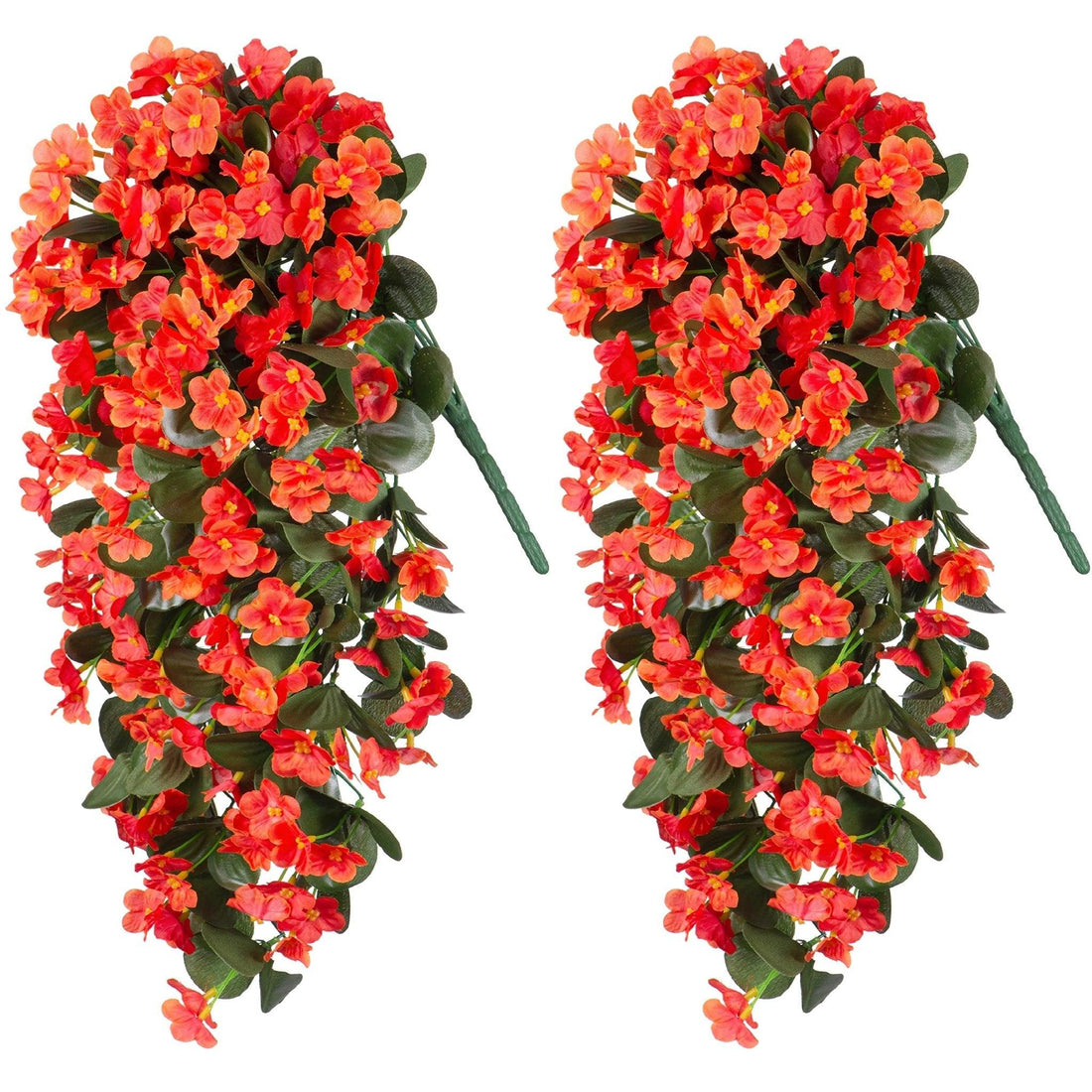 19&quot; Faux Silk Orchid Vines 2PCS - Orange - HyeFlora