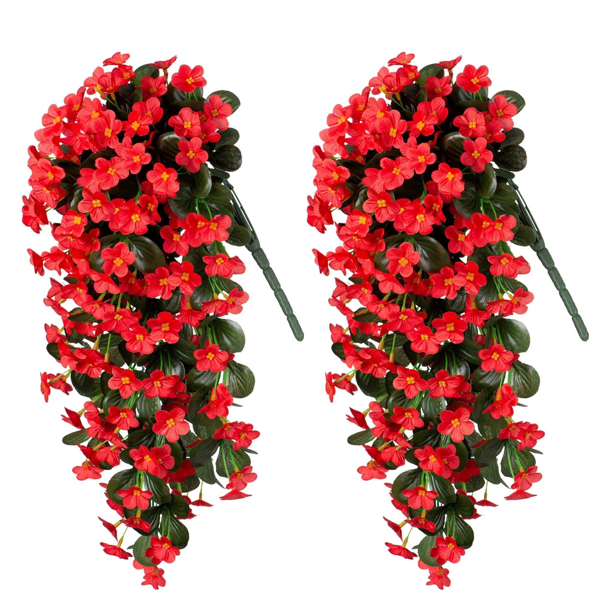 19&quot; Faux Silk Orchid Vines 2PCS - Red - HyeFlora