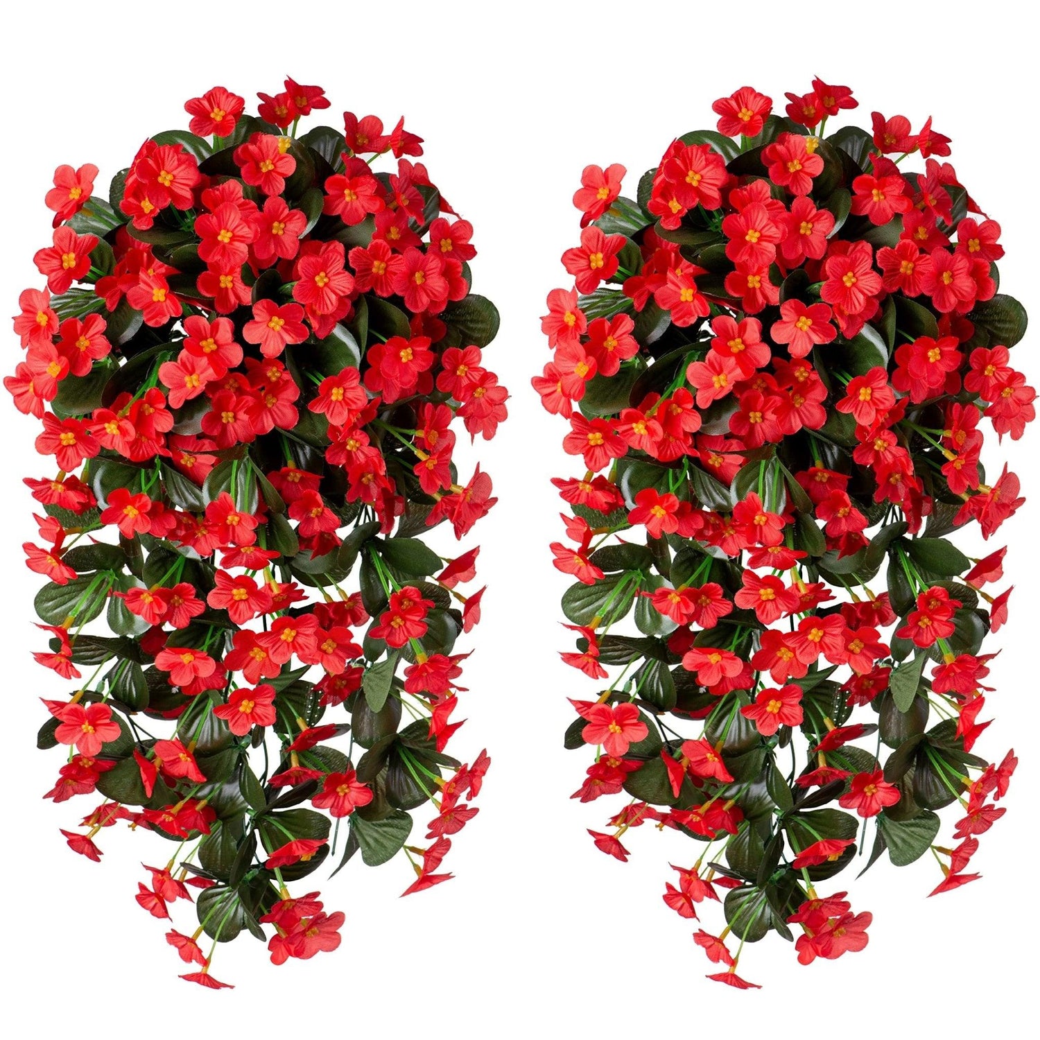 19&quot; Faux Silk Orchid Vines 2PCS - Red - HyeFlora